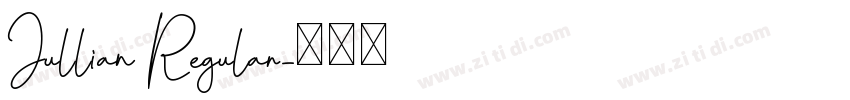 Jullian Regular字体转换